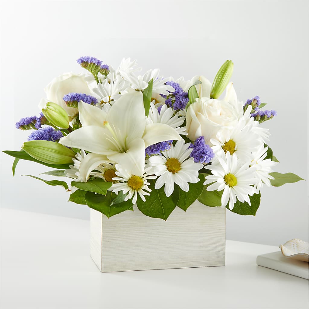 Beyond Blue Box Bouquet – RUSSELL'S FLOWER SHOP, Hamilton ON
