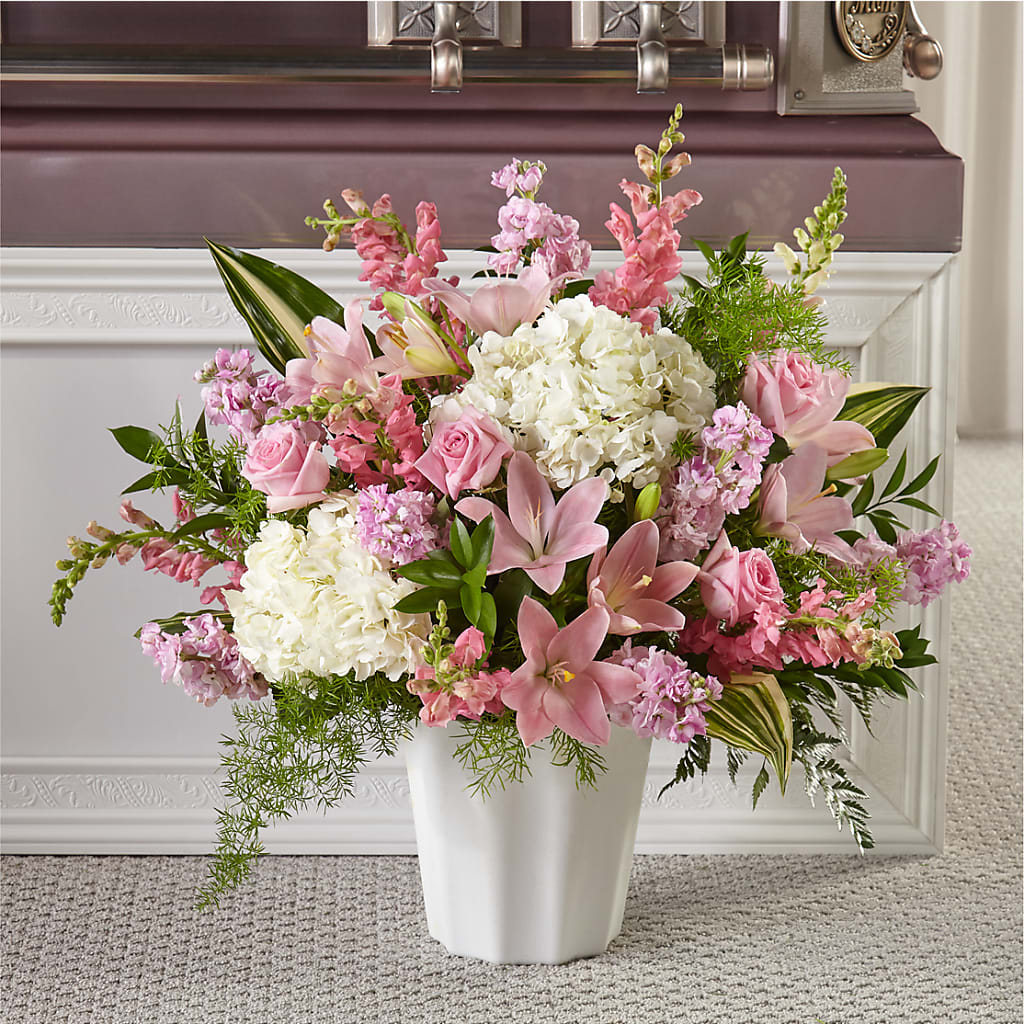 Simply Serene Floor Basket – RUSSELL'S FLOWER SHOP, Hamilton ON