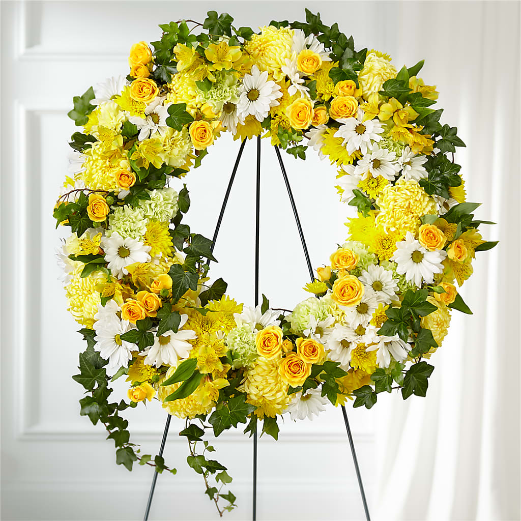 Golden Remembrance Wreath – RUSSELL'S FLOWER SHOP, Hamilton ON