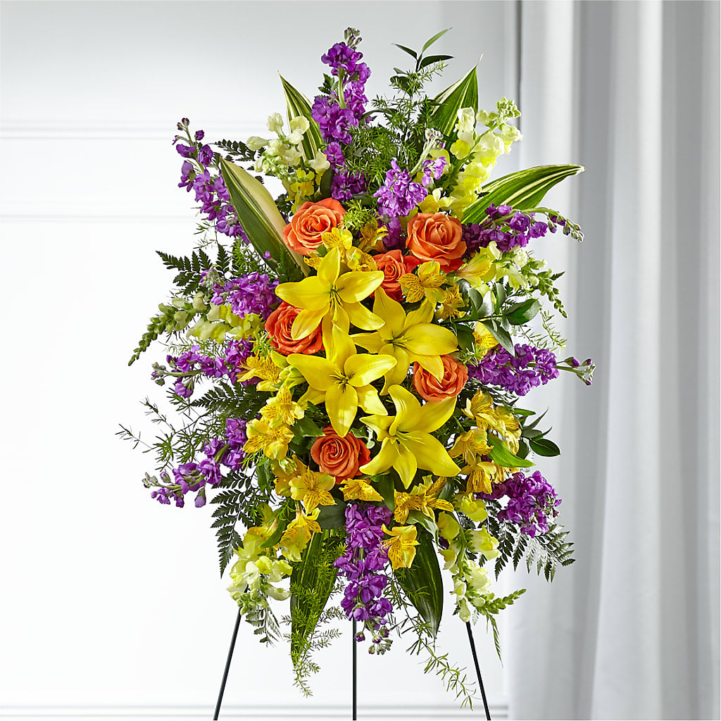 Thoughtful Prayers Standing Spray – RUSSELL'S FLOWER SHOP, Hamilton ON