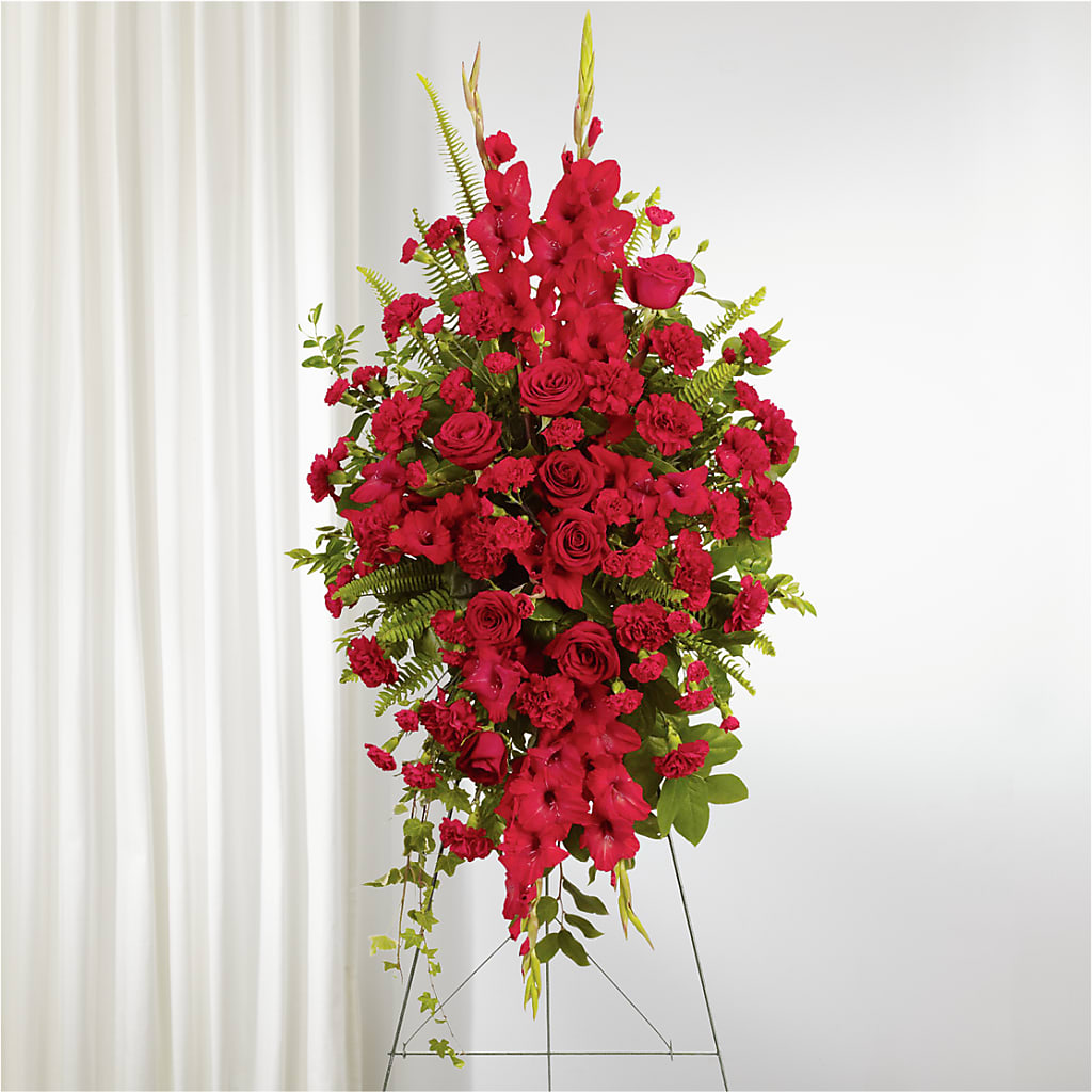 From the Heart Standing Spray – RUSSELL'S FLOWER SHOP, Hamilton ON