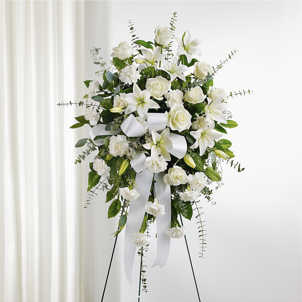 With Care Standing Spray – RUSSELL'S FLOWER SHOP, Hamilton ON