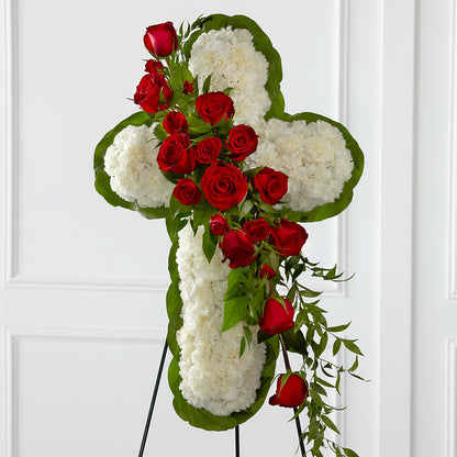 Floral Cross Easel – RUSSELL'S FLOWER SHOP, Hamilton ON