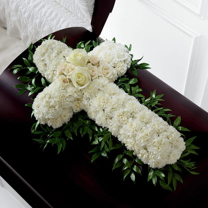 Peaceful Memories Casket Spray (Standard) – RUSSELL'S FLOWER SHOP, Hamilton ON