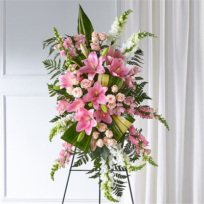 Elegant Embrace Standing Spray – RUSSELL'S FLOWER SHOP, Hamilton ON