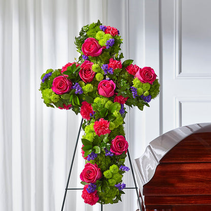 Tribute Rose Floral Cross – RUSSELL'S FLOWER SHOP, Hamilton ON