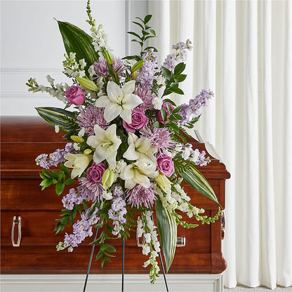 Grateful Hearts Standing Spray – RUSSELL'S FLOWER SHOP, Hamilton ON