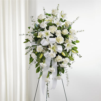 With Care Standing Spray – RUSSELL'S FLOWER SHOP, Hamilton ON